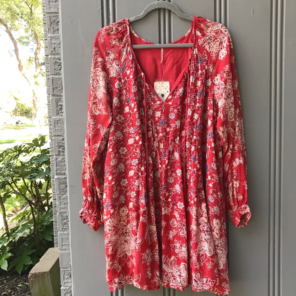 NWT Free People Blood Orange swing dress
